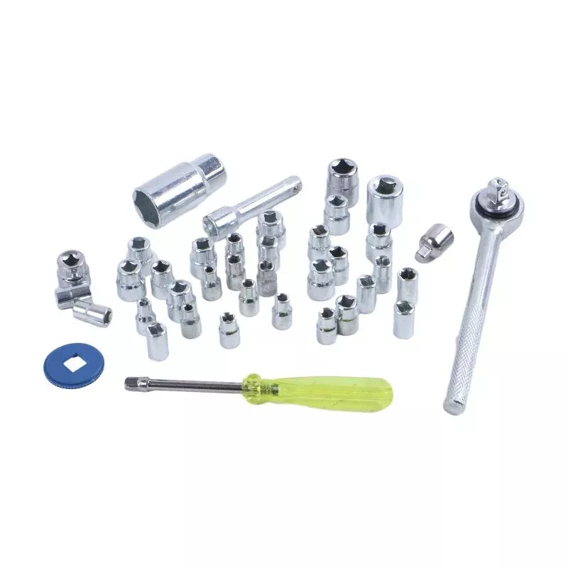 40 Pieces 3/8″ Ratchet Wrench Socket Set Screwdriver Bits Car Repairing Kit