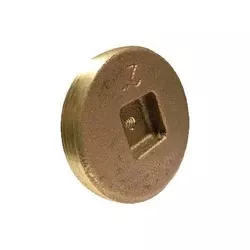 Countersunk Cleanout Plug 2 1/2 BRASS COUNTERSUNK PLUG 1/4-20 TA