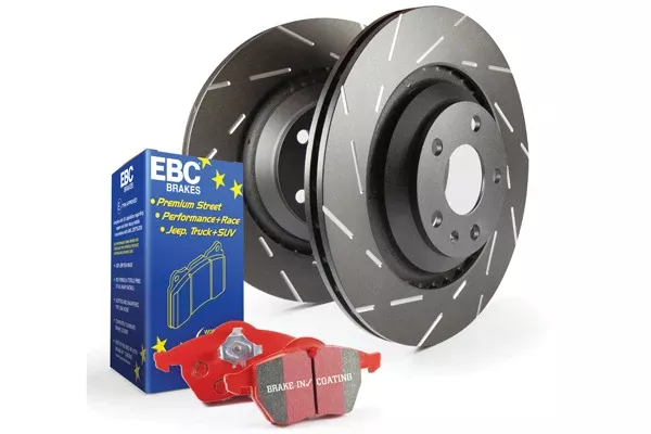 EBC Brakes Slotted rotors feature a narrow slot to eliminate wind noise. – S4KF1358