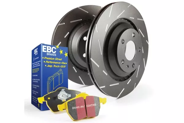 EBC Brakes Slotted rotors feature a narrow slot to eliminate wind noise. – S9KR1527