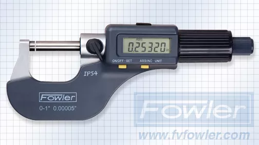 Fowler 748150012 | Electronic IP54 Outside Micrometer 0–1 Inch / 25mm