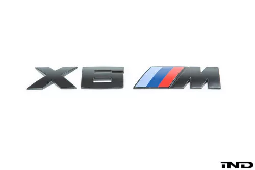 IND E71 X6M Painted Trunk Emblem IND-E71M-TB