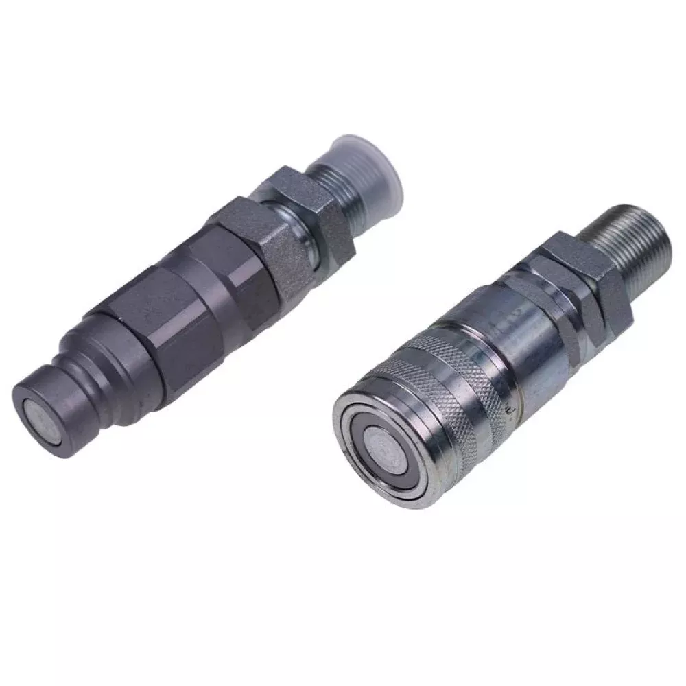 Male & Female Flat Face Coupler Kit 193-8334 193-8335 fits Caterpillar CAT