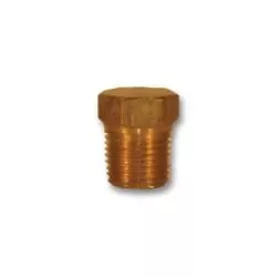 MID-AMERICA FITTINGS Solid Hex Head Plug 3/8 BRASS SOLID HEX HEAD PLUG