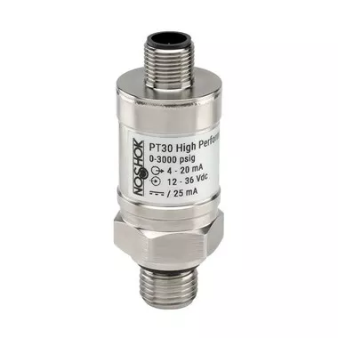 NOSHOK PT30 Series High Performance Fixed Range Pressure Transmitter PT30-1000PSIG-1-1-50-3, 0 to 1000psig, 4 mA to 20 mA, 2-wire, 7/16-20 male SAE - 4 (J1926-2), bayonet 6 pin