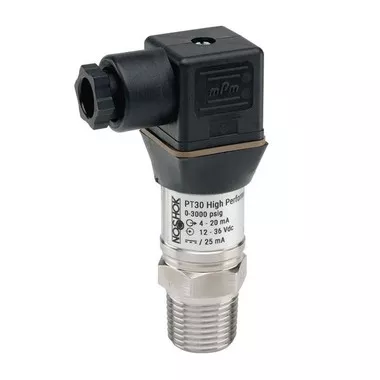 NOSHOK PT30 Series High Performance Fixed Range Pressure Transmitter PT30-2000PSIG-1-1-2-3, 0 to 2000psig, 4 mA to 20 mA, 2-wire, 1/4 NPT male, bayonet 6 pin