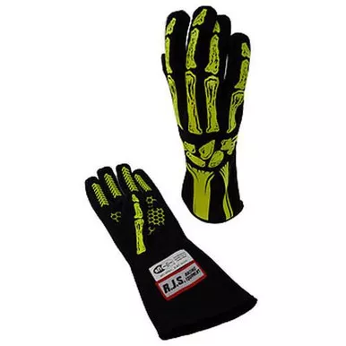 Rjs Safety Double Layer Yellow Skeleton Gloves Xx-Large