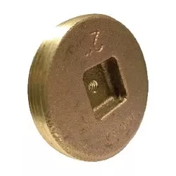 Tapped Countersunk Cleanout Plug 3 BRASS COUNTERSUNK PLUG 1/4-20 TAP