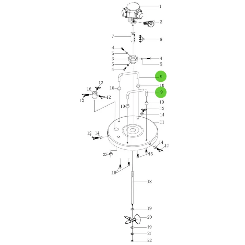 Total Finishing Handle; For 5 Gallon Agitator