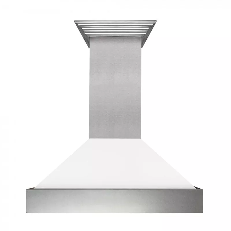 ZLINE 36″ Snow Finish Wall Range Hood, White Matte Shell, 8654WM-36 White